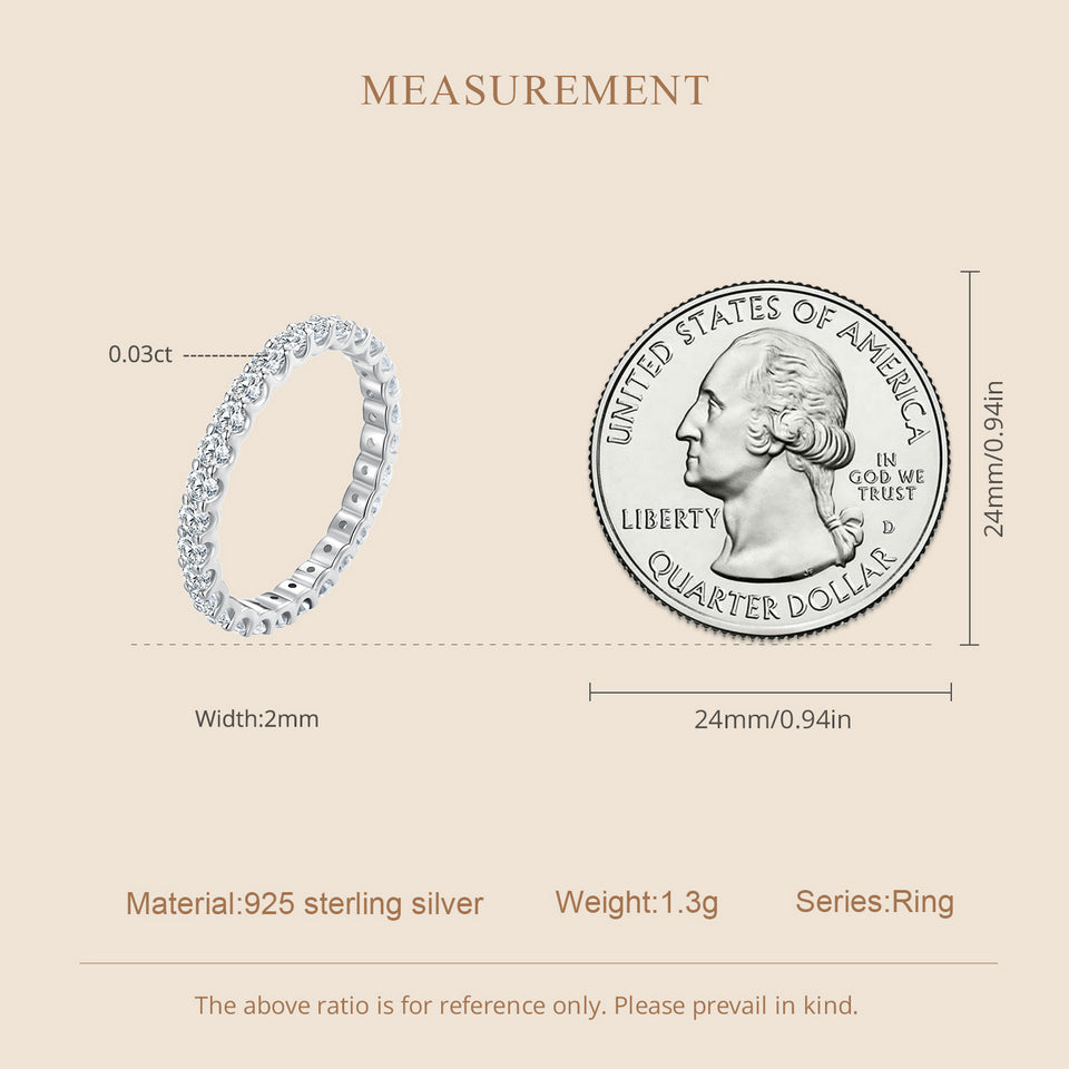 Full Eternity Moissanite Ring