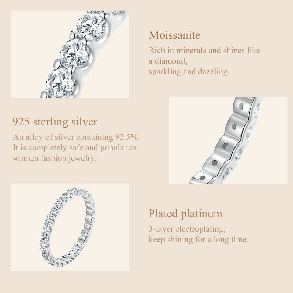 Full Eternity Moissanite Ring