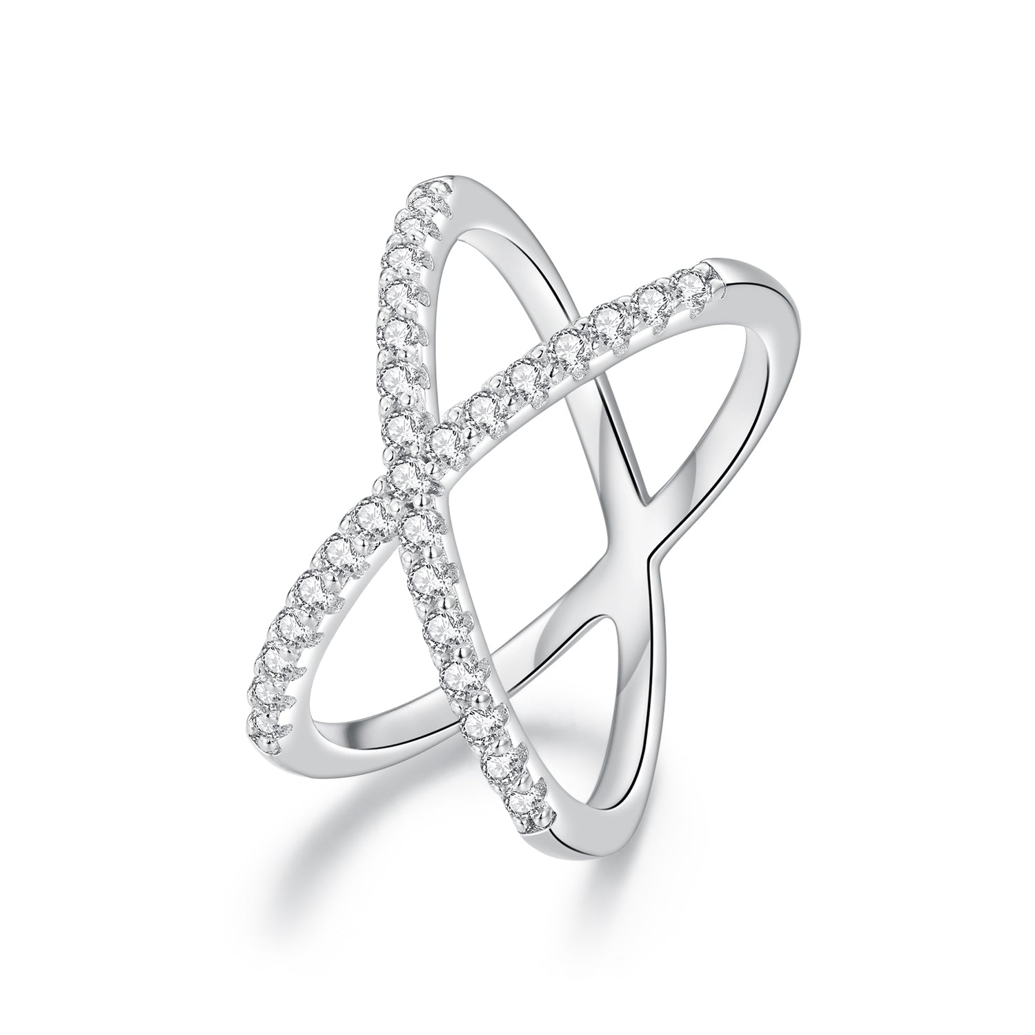 Criss-Cross Pavé Ring