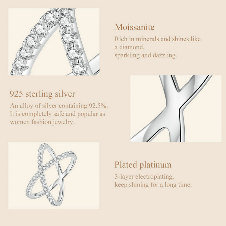 Criss-Cross Pavé Ring