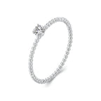 Dainty Beaded Promise Ring