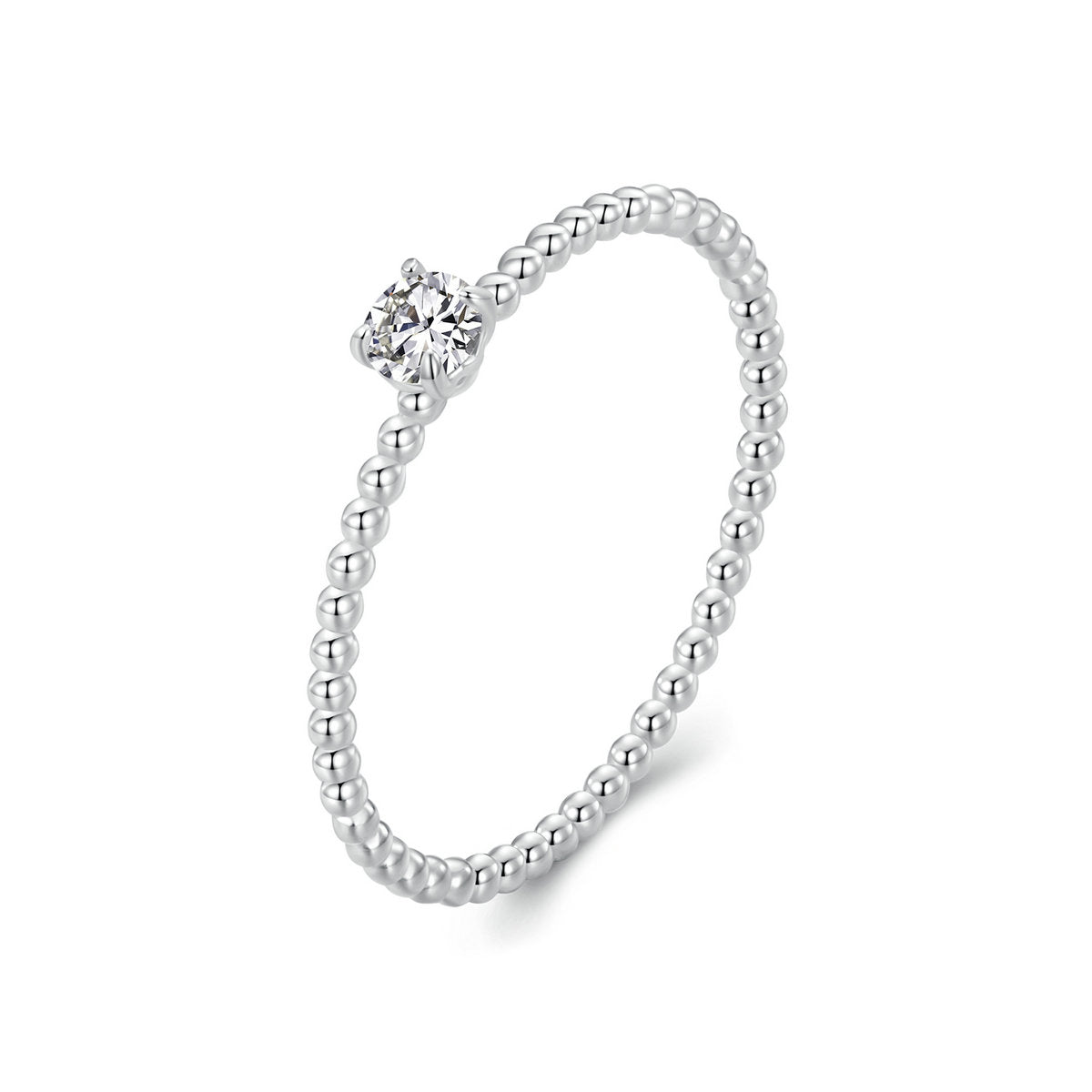 Dainty Beaded Promise Ring