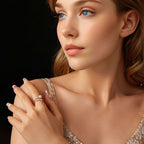 Double Band Pearl & Diamond Ring