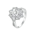 Vintage Mixed-Cut Halo Ring