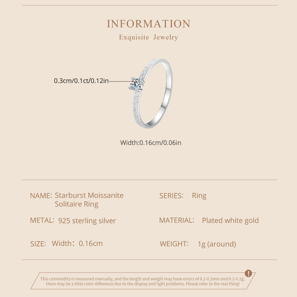 Frosted Solitaire Ring