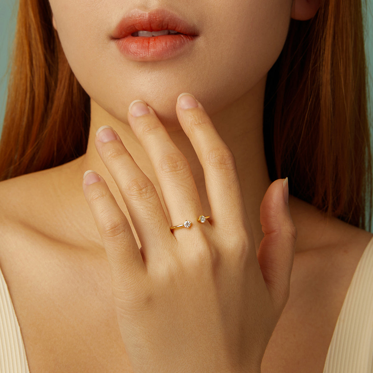 Open Two-Stone Ring