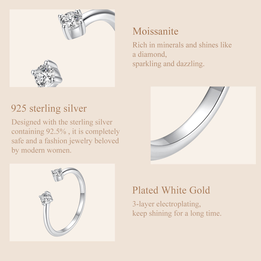 Open Two-Stone Ring
