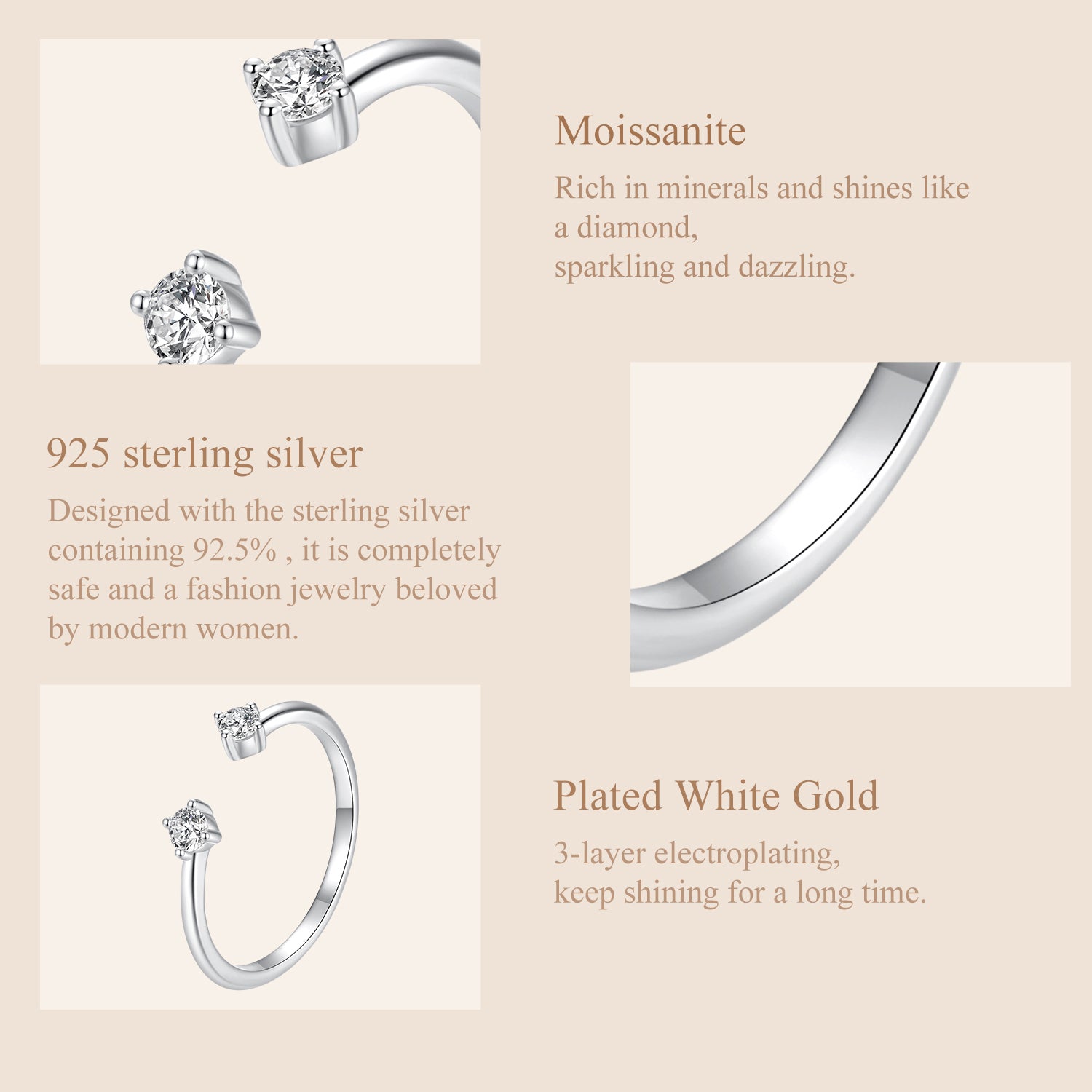 Open Two-Stone Ring