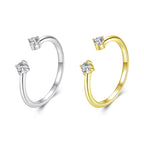 Open Two-Stone Ring