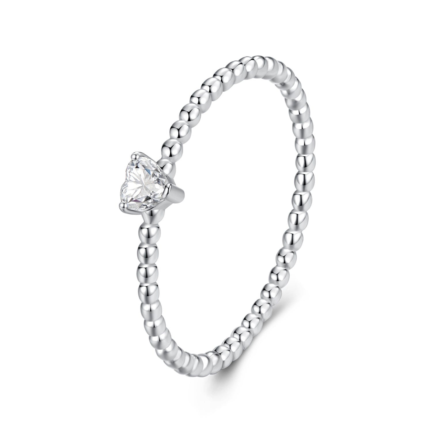 Heart Solitaire Twist Ring