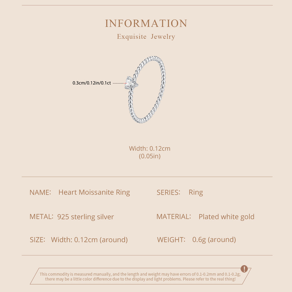 Heart Solitaire Twist Ring