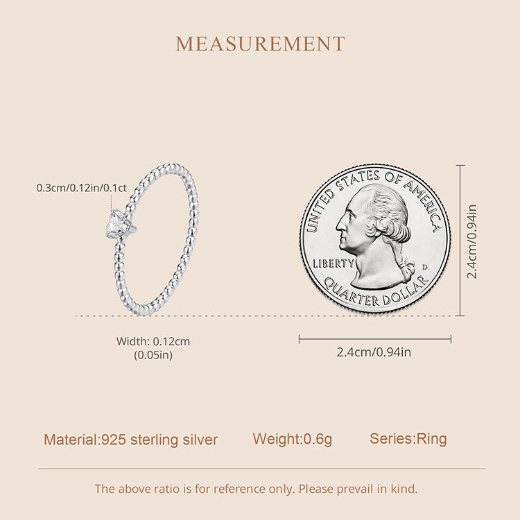 Heart Solitaire Twist Ring