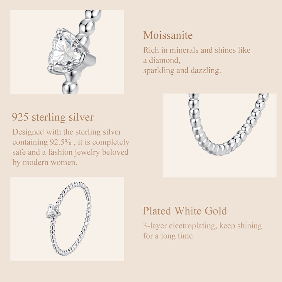 Heart Solitaire Twist Ring
