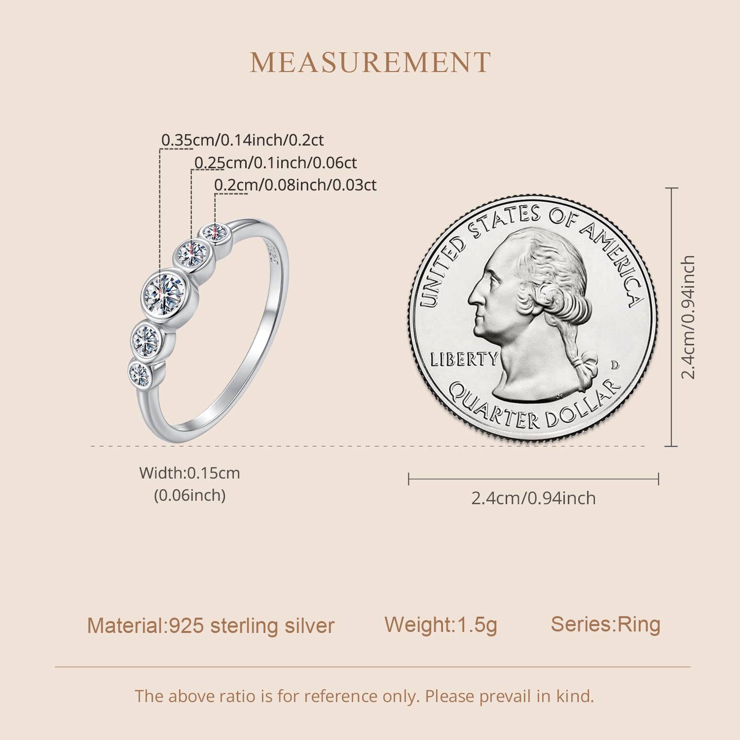 Bezel Graduated Stacking Band