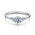 Chevron Solitaire Ring