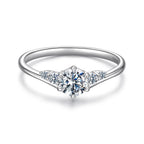 Chevron Solitaire Ring