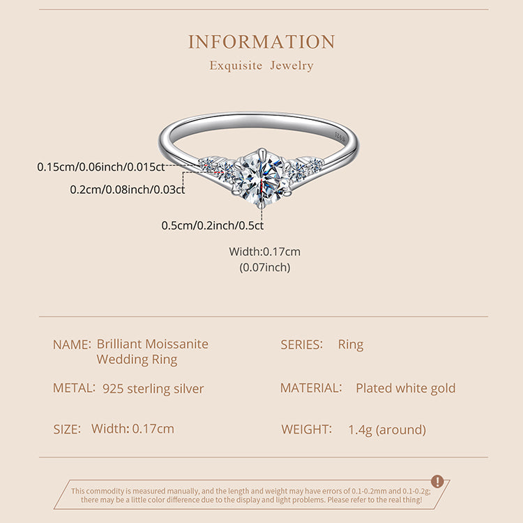 Chevron Solitaire Ring
