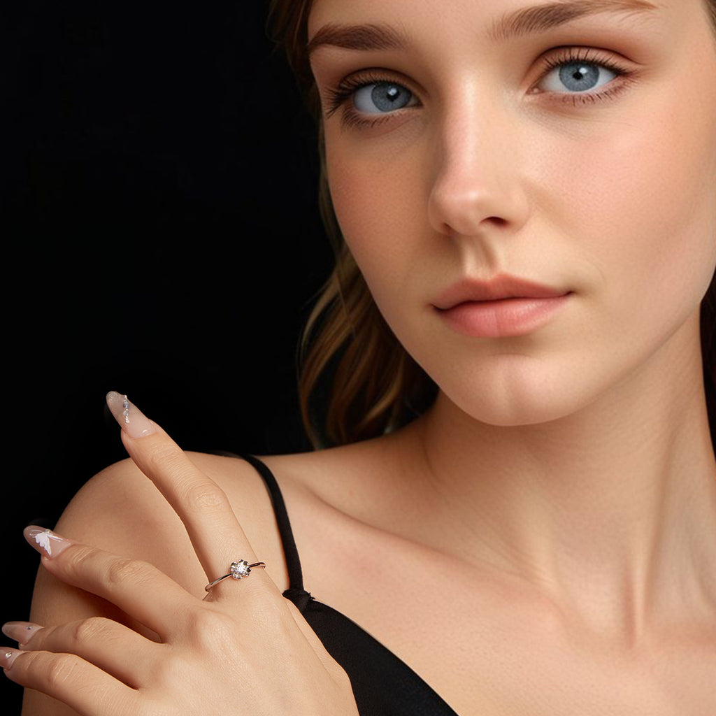 Matte Blossom Open Ring