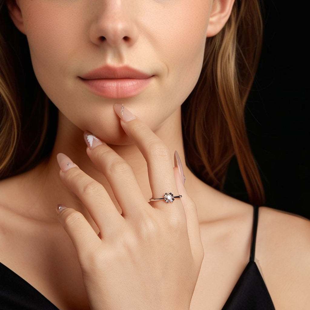 Matte Blossom Open Ring