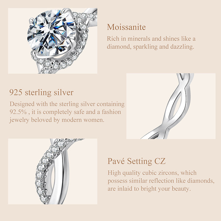 Twisted Vine Solitaire Ring