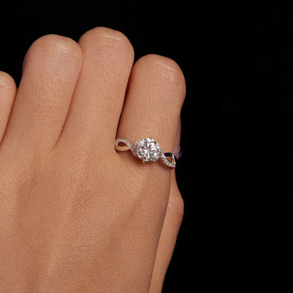 Twisted Vine Solitaire Ring
