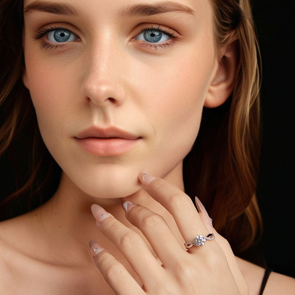 Twisted Vine Solitaire Ring