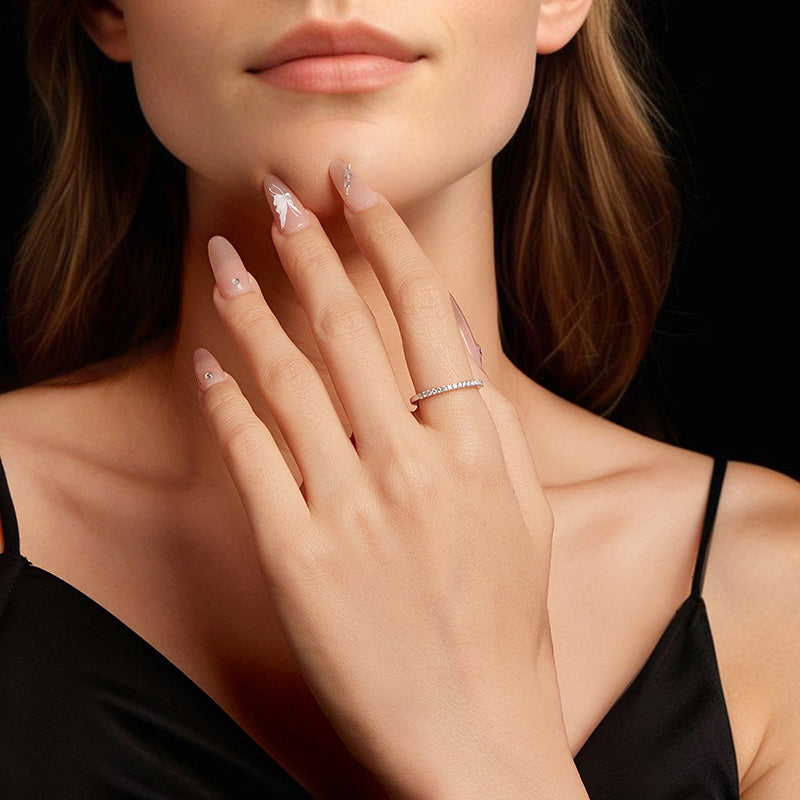 Dainty Pavé Band