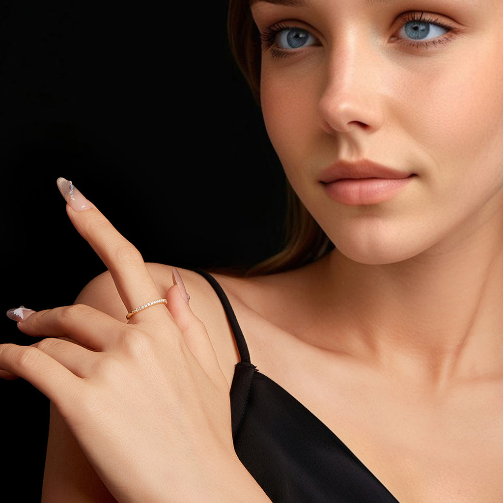 Dainty Pavé Band