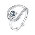 Floating Solitaire Halo Ring
