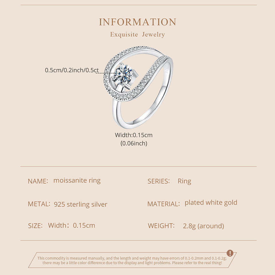 Floating Solitaire Halo Ring