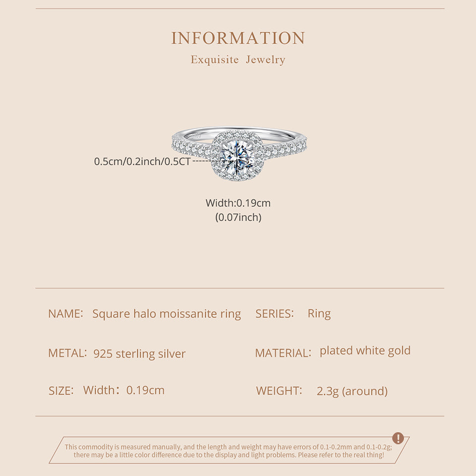 Halo Pavé Promise Ring