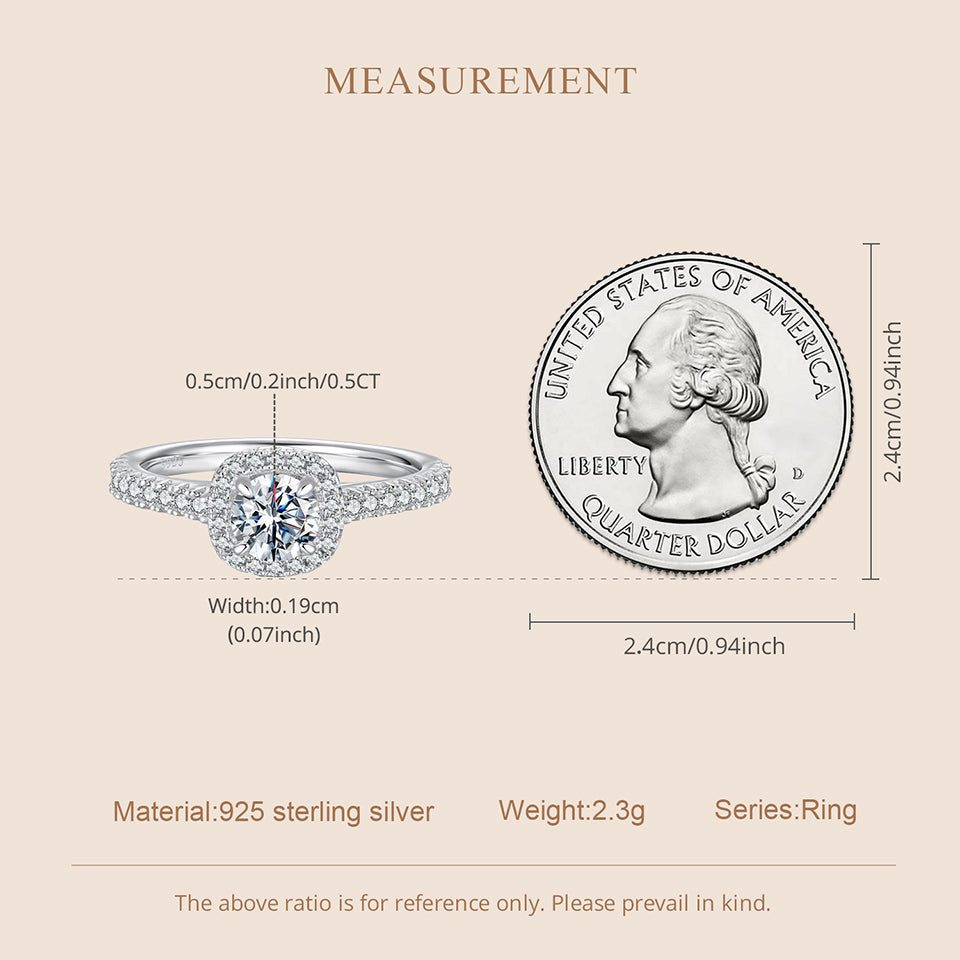 Halo Pavé Promise Ring