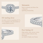Halo Pavé Promise Ring