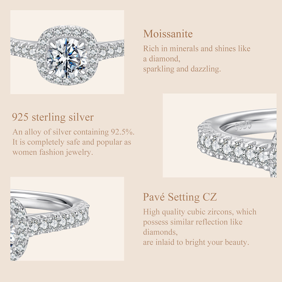 Halo Pavé Promise Ring