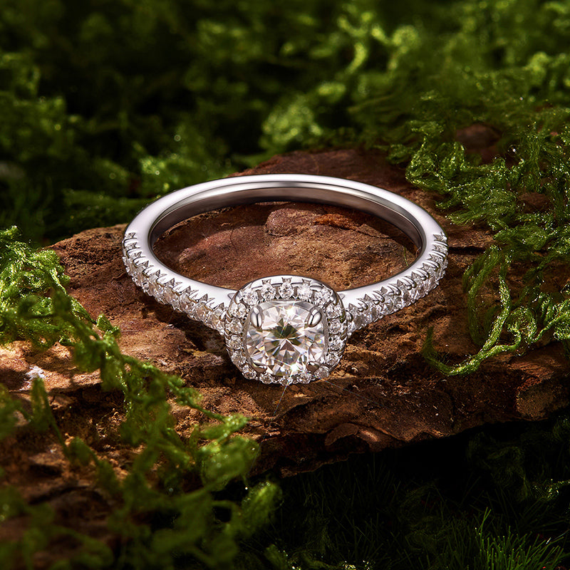 Halo Pavé Promise Ring