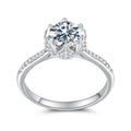 Crown Pavé Solitaire Ring