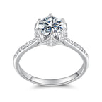 Crown Pavé Solitaire Ring