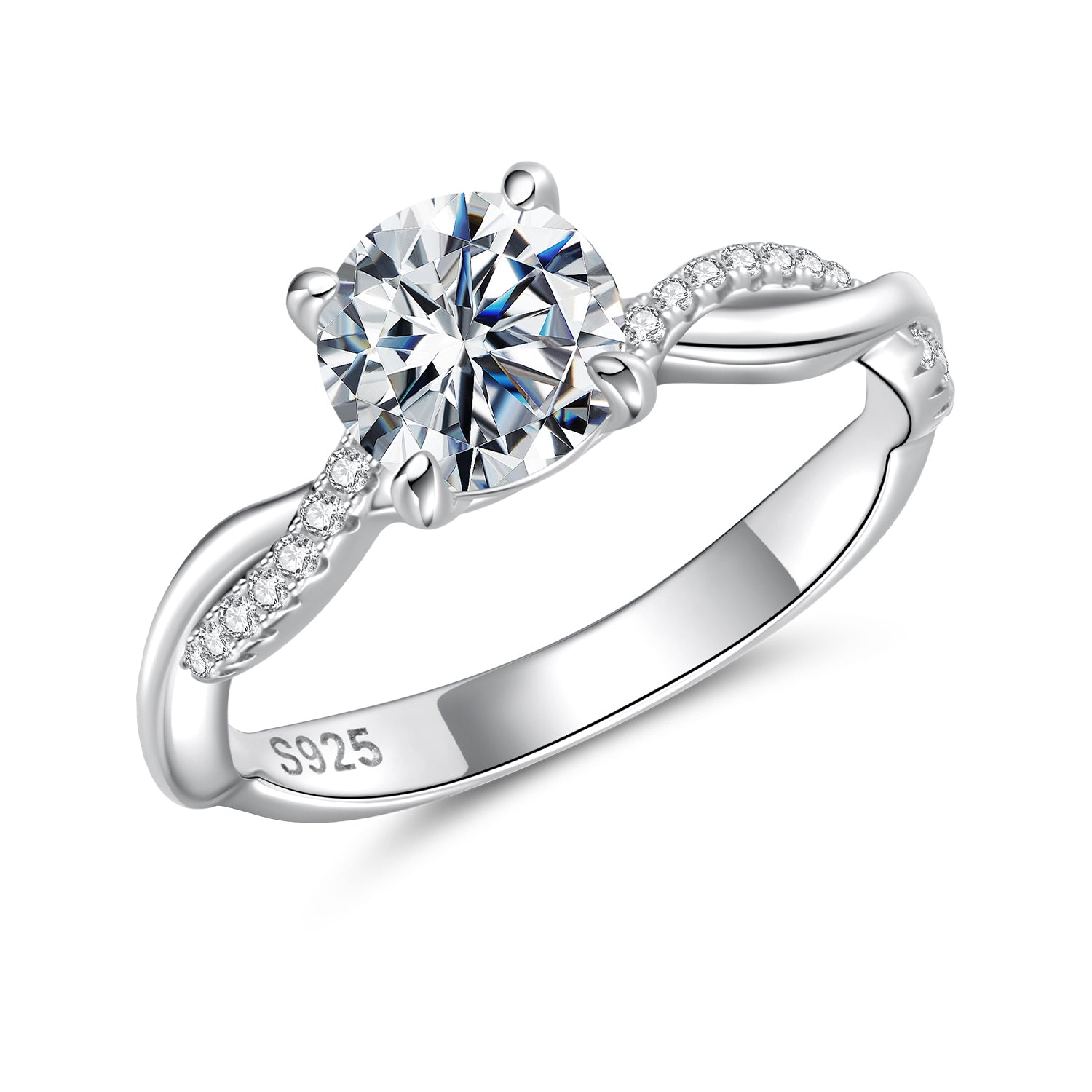 1ct Twisted Engagement Ring