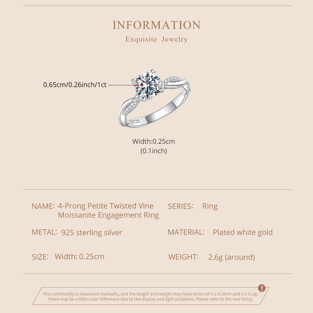 1ct Twisted Engagement Ring
