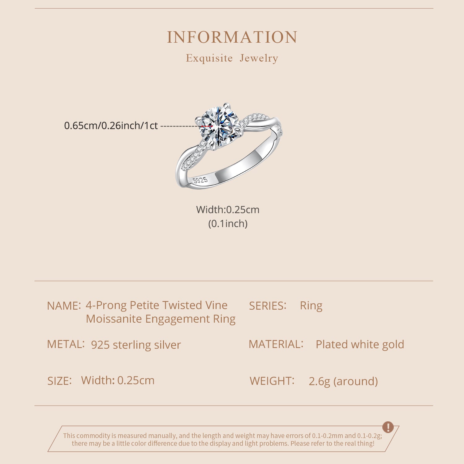 1ct Twisted Engagement Ring