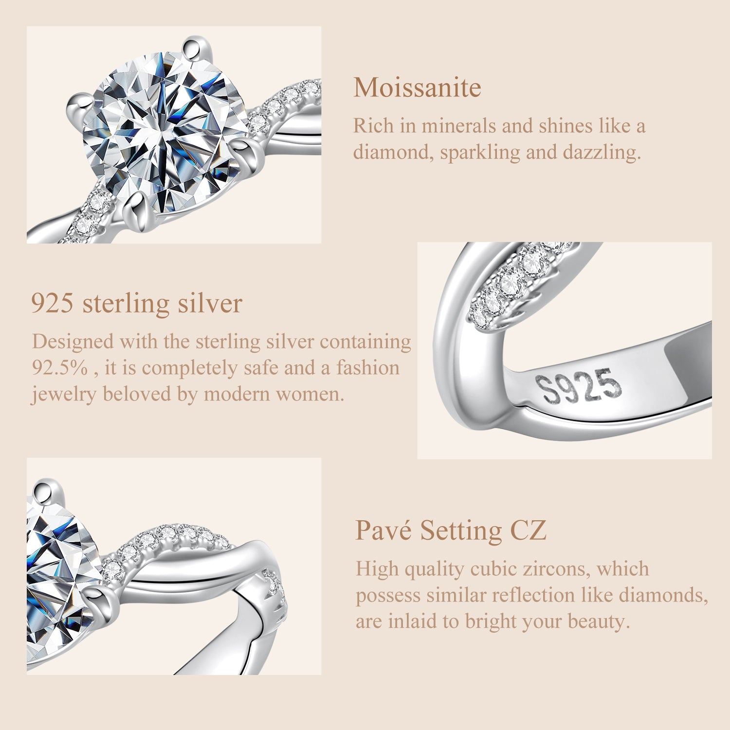 1ct Twisted Engagement Ring