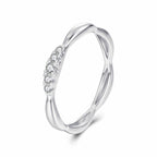 Twisted Pavé Stacking Band