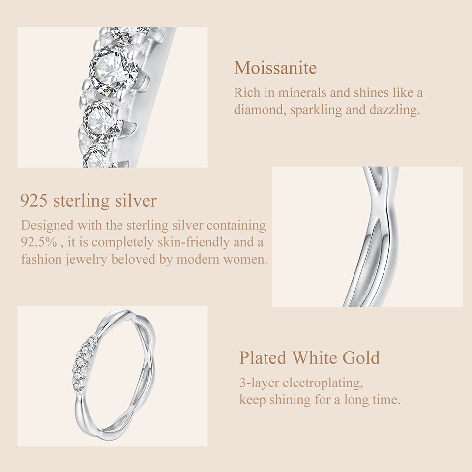 Twisted Pavé Stacking Band