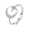 Star & Moon Pavé Ring