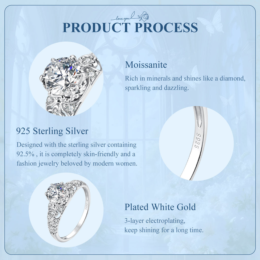 1ct Vintage Solitaire Ring