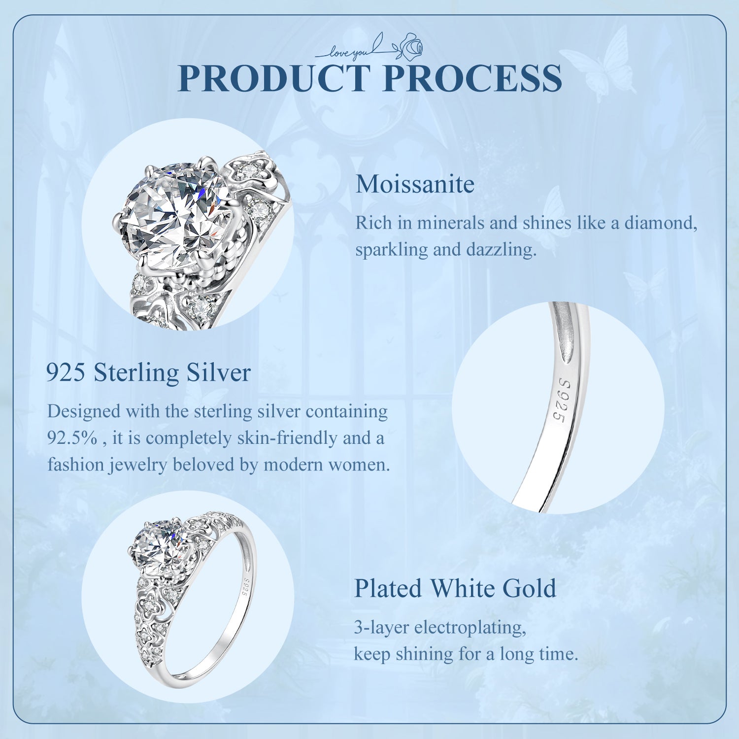 1ct Vintage Solitaire Ring