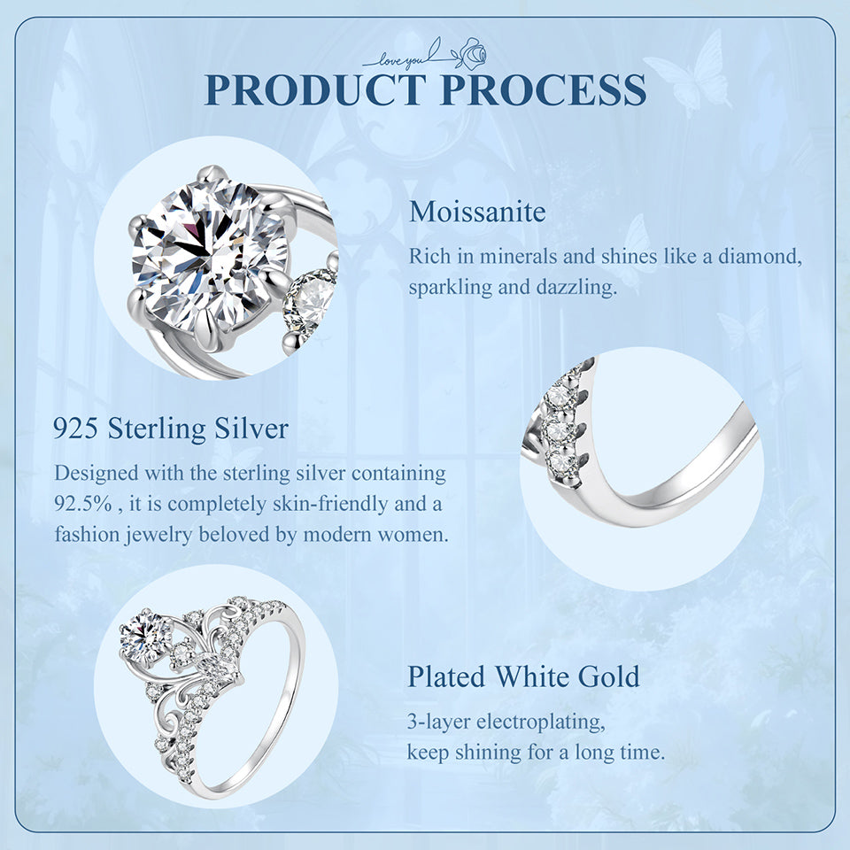 Regal Filigree Crown Ring