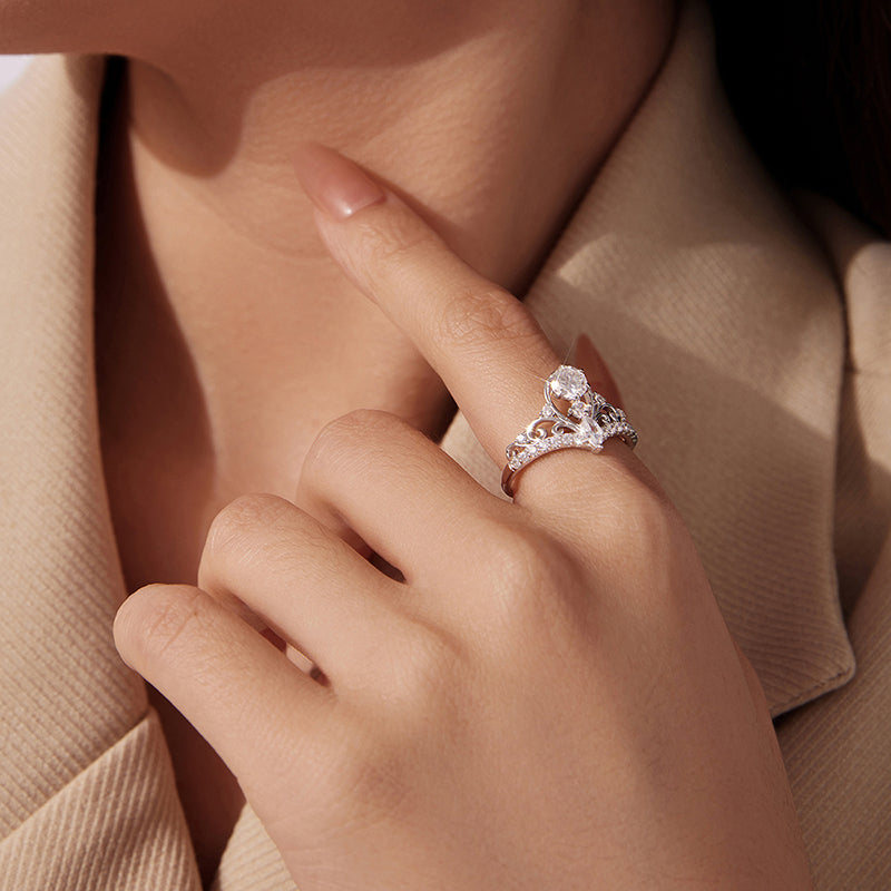 Regal Filigree Crown Ring