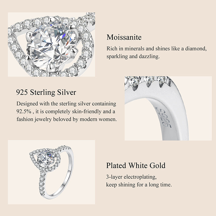 Negative Space Halo Ring