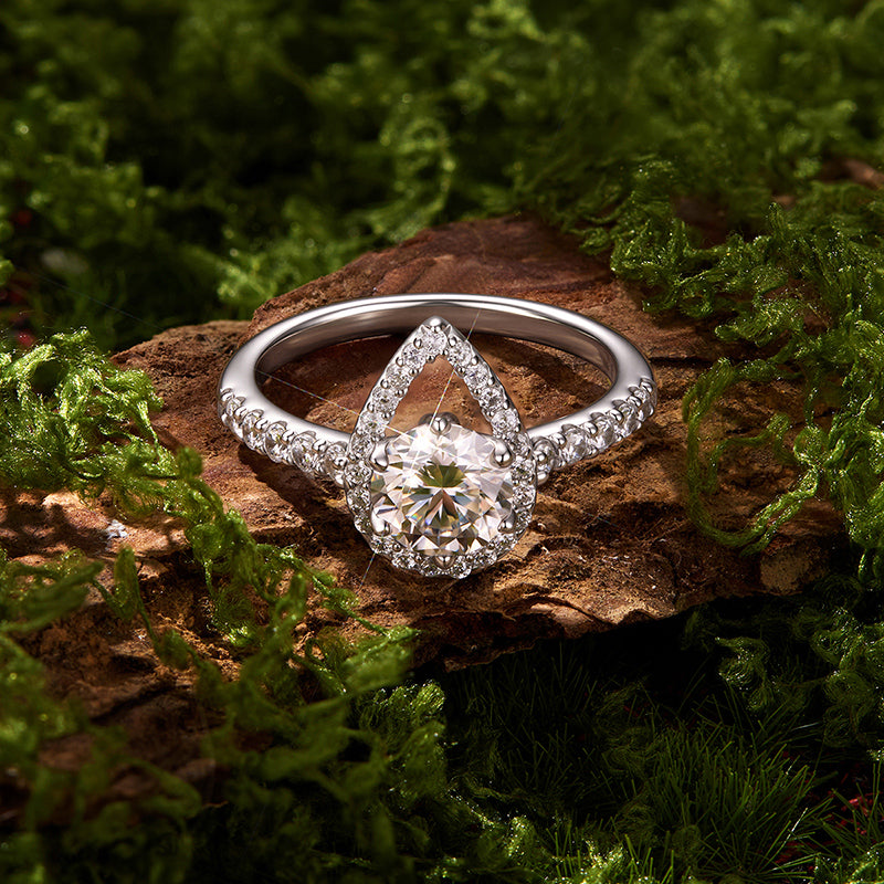 Negative Space Halo Ring